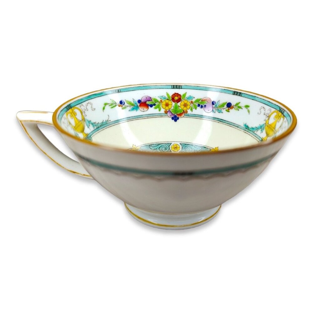 Mintons Helena Dark Green Footed Cup England Bone China